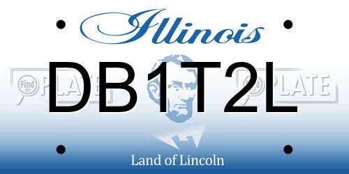 DB1T2L Illinois License Plate