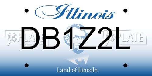 DB1Z2L Illinois License Plate