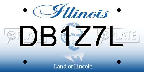 DB1Z7L Illinois License Plate