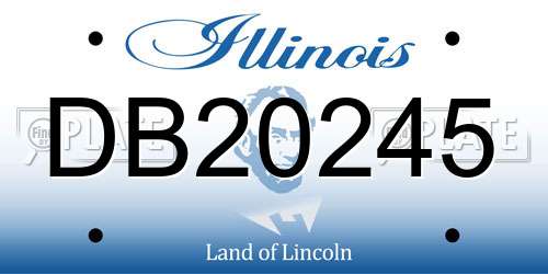 DB20245 Illinois License Plate