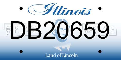 DB20659 Illinois License Plate