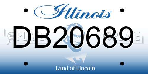 DB20689 Illinois License Plate