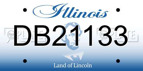 DB21133 Illinois License Plate