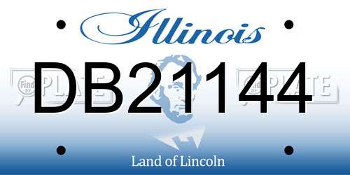 DB21144 Illinois License Plate