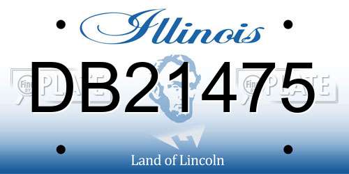 DB21475 Illinois License Plate