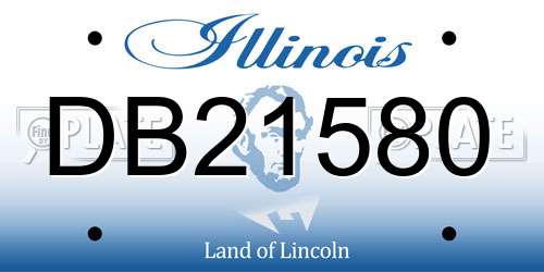 DB21580 Illinois License Plate
