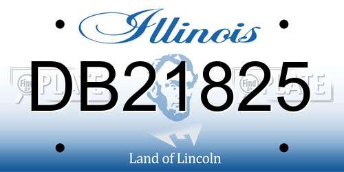 DB21825 Illinois License Plate