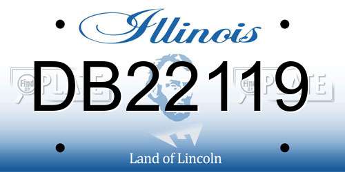 DB22119 Illinois License Plate