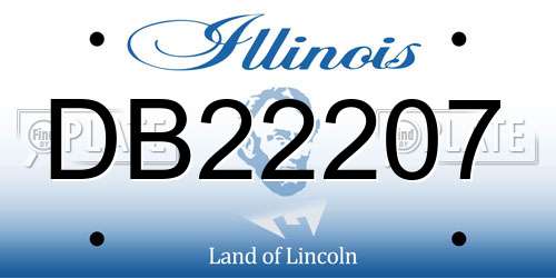 DB22207 Illinois License Plate