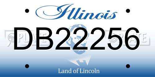DB22256 Illinois License Plate