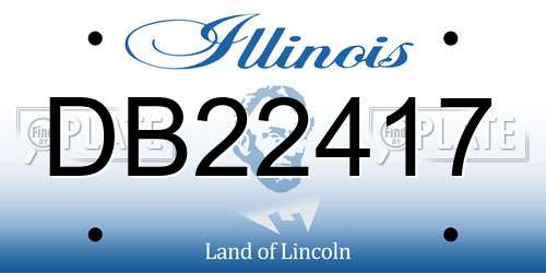 DB22417 Illinois License Plate