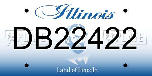 DB22422 Illinois License Plate