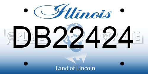 DB22424 Illinois License Plate