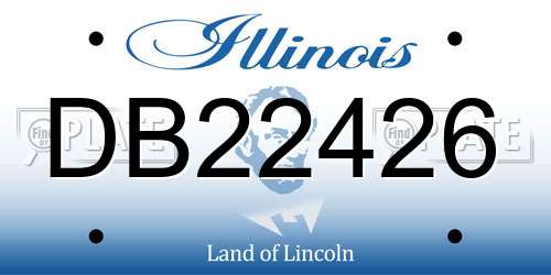 DB22426 Illinois License Plate