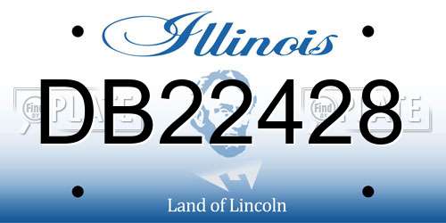DB22428 Illinois License Plate