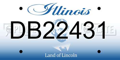 DB22431 Illinois License Plate