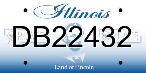 DB22432 Illinois License Plate
