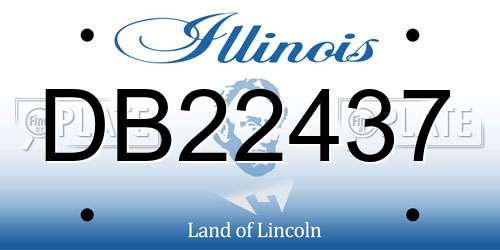 DB22437 Illinois License Plate