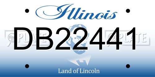 DB22441 Illinois License Plate