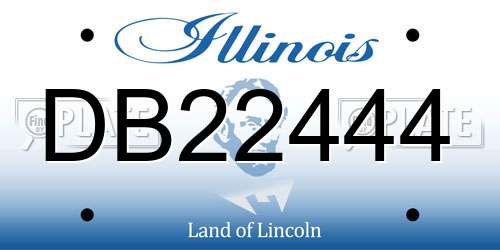 DB22444 Illinois License Plate