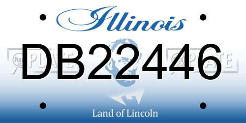 DB22446 Illinois License Plate