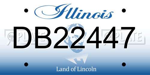 DB22447 Illinois License Plate