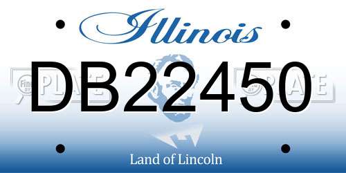 DB22450 Illinois License Plate