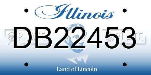 DB22453 Illinois License Plate
