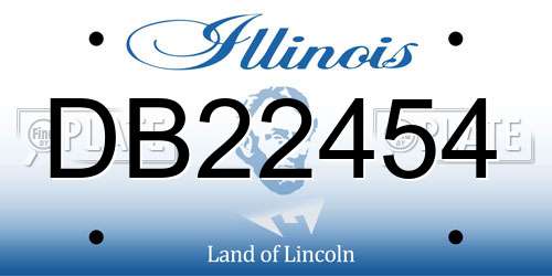 DB22454 Illinois License Plate
