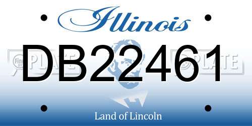 DB22461 Illinois License Plate