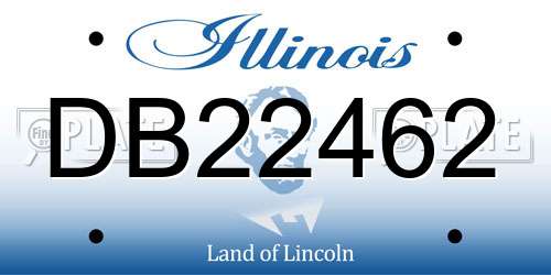 DB22462 Illinois License Plate