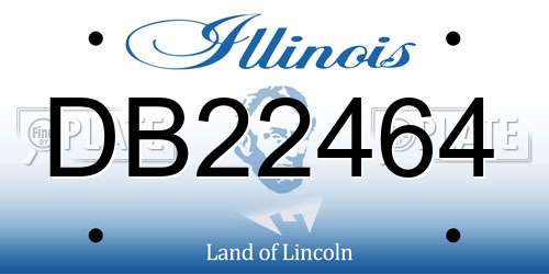 DB22464 Illinois License Plate