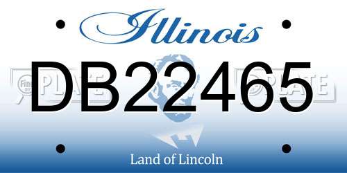 DB22465 Illinois License Plate