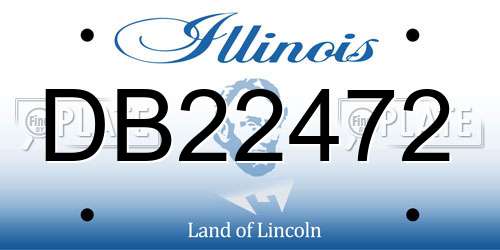 DB22472 Illinois License Plate