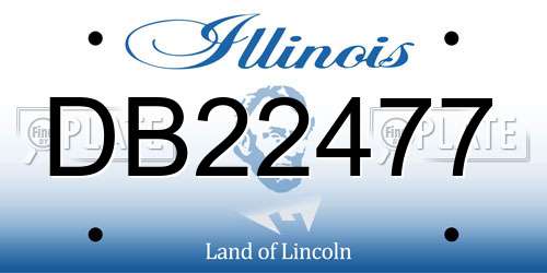 DB22477 Illinois License Plate