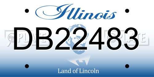 DB22483 Illinois License Plate
