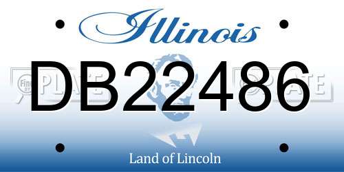 DB22486 Illinois License Plate
