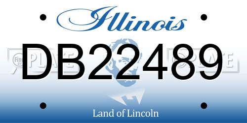 DB22489 Illinois License Plate
