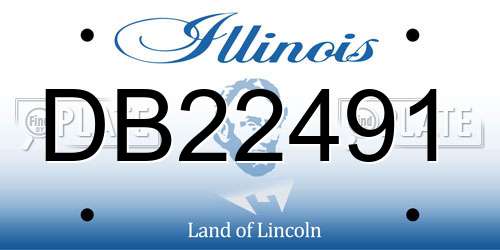 DB22491 Illinois License Plate