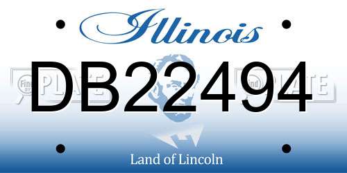 DB22494 Illinois License Plate