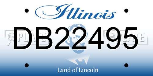 DB22495 Illinois License Plate