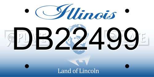 DB22499 Illinois License Plate