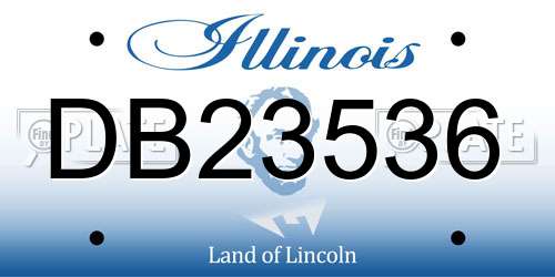 DB23536 Illinois License Plate