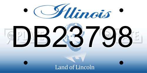 DB23798 Illinois License Plate
