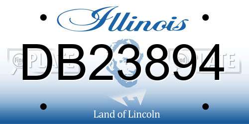 DB23894 Illinois License Plate