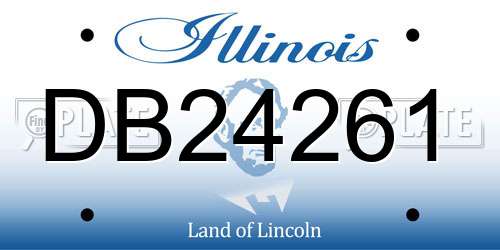 DB24261 Illinois License Plate
