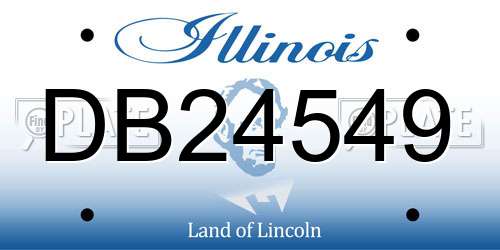DB24549 Illinois License Plate