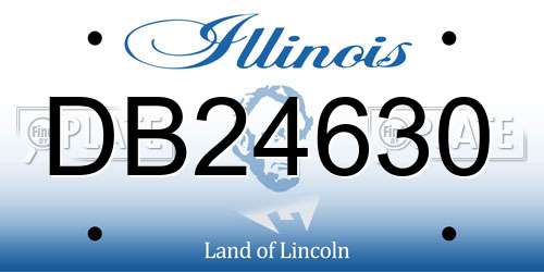 DB24630 Illinois License Plate