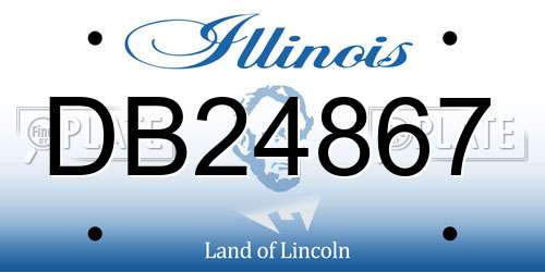 DB24867 Illinois License Plate