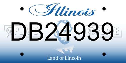 DB24939 Illinois License Plate